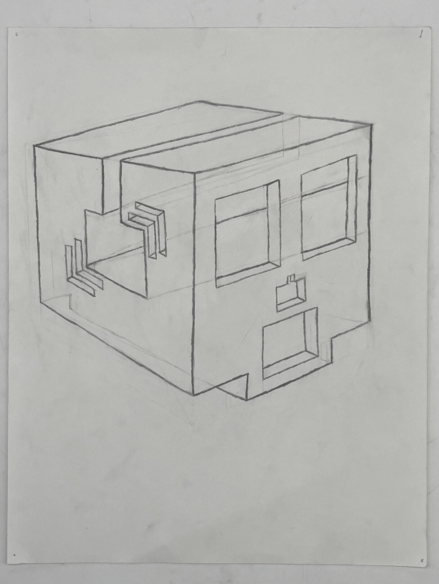 Cutaway Cube | Graphite | 2025