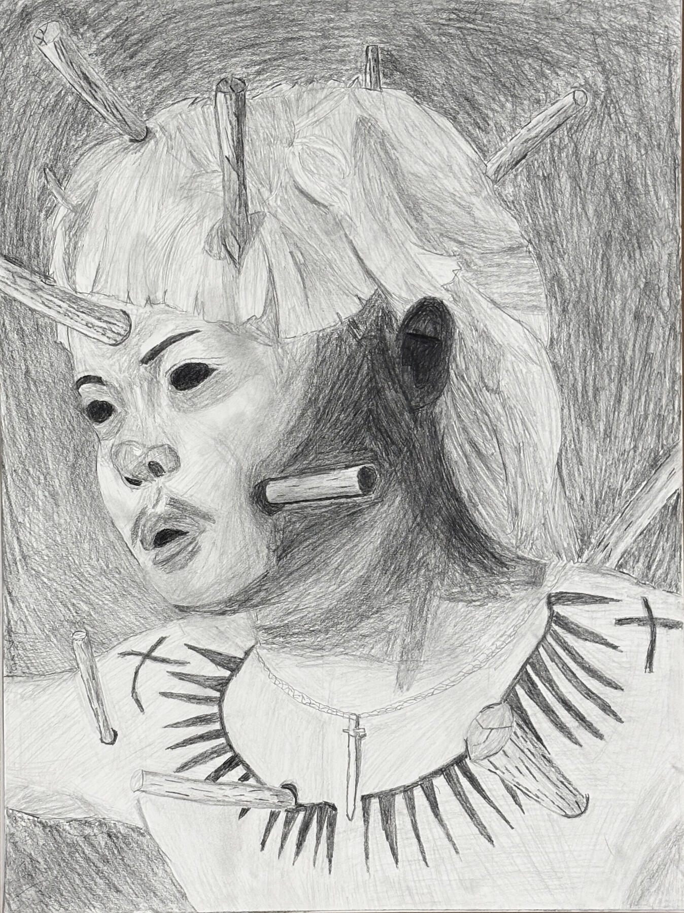 Altered Self Portrait | Graphite | 2025